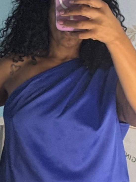 SHEIN Tops - One-Shoulder Royal Blue Women's Bodysuit